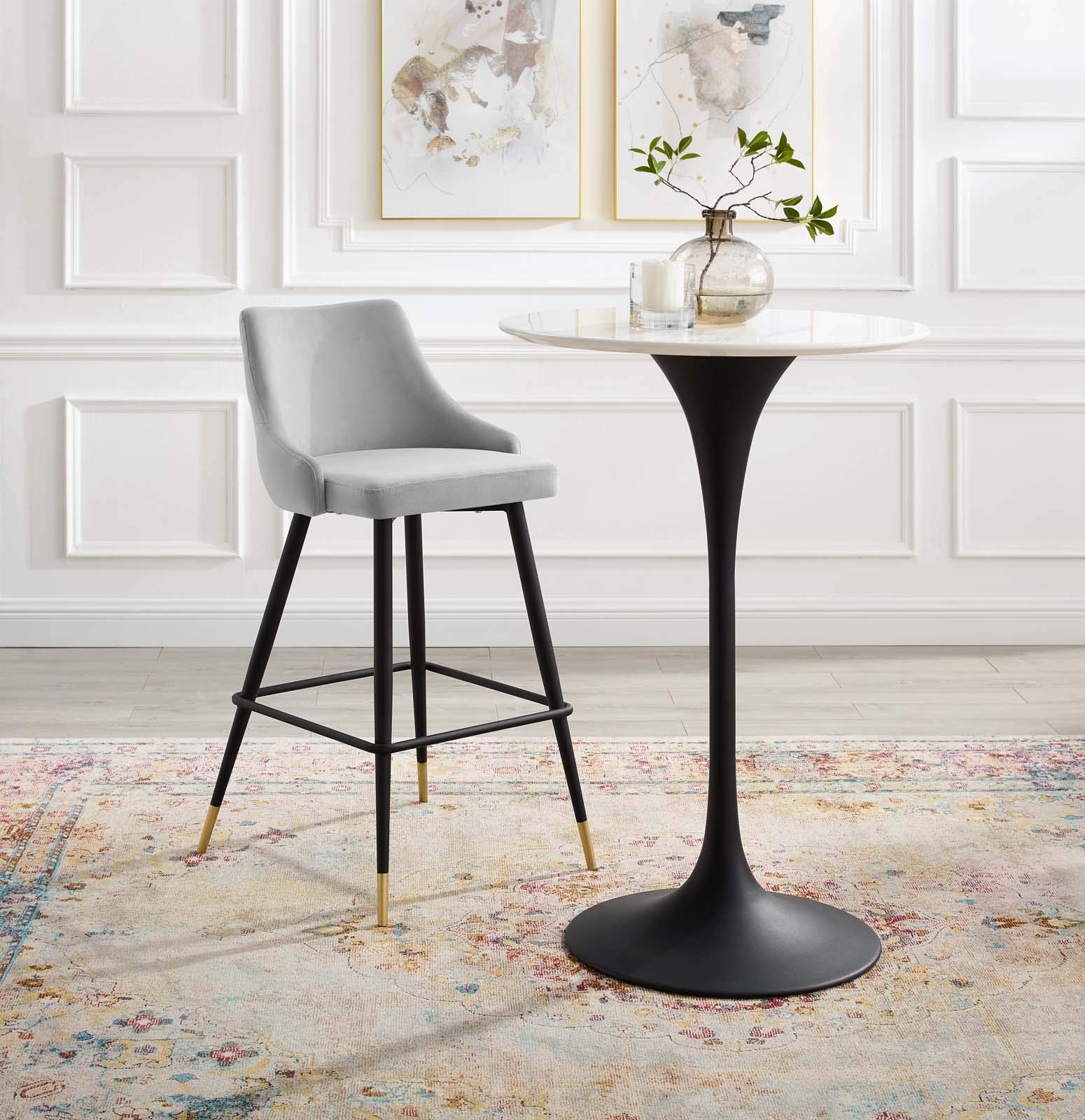 ModwayAdorn Performance Velvet Counter Stool