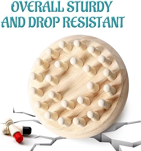 Miniatura 9 de Juego de juego de ajedrez de memoria de madera un juego de mesa familiar adecuado para niños y adultos, juguetes de rompecabezas adecuados