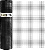 GoldPeak Black Hardware Cloth 1/2 inch 48 inch x 100 Foot 19 Gauge - Vinyl Coated Welded Wire Mesh Roll Chicken Wire Fencing Garden Fence Tree Guard Hardware Mesh Wire Fence Roll