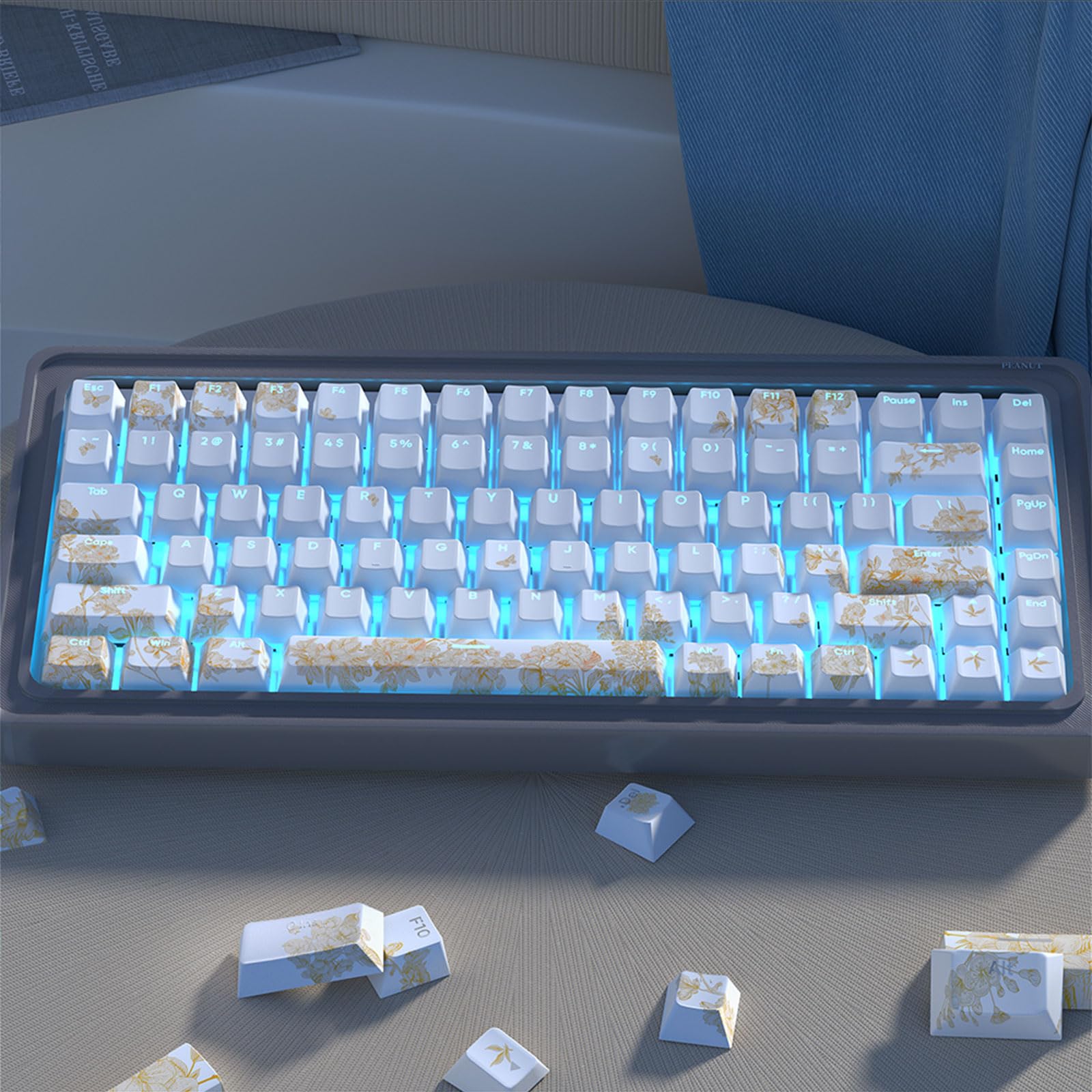 Doppi Colpi Retroilluminato Keycap 135/108Keys Ricamo Sublimazioni Keycaps Per Gioco Meccanico Tastiera Interruttori Set Completo
