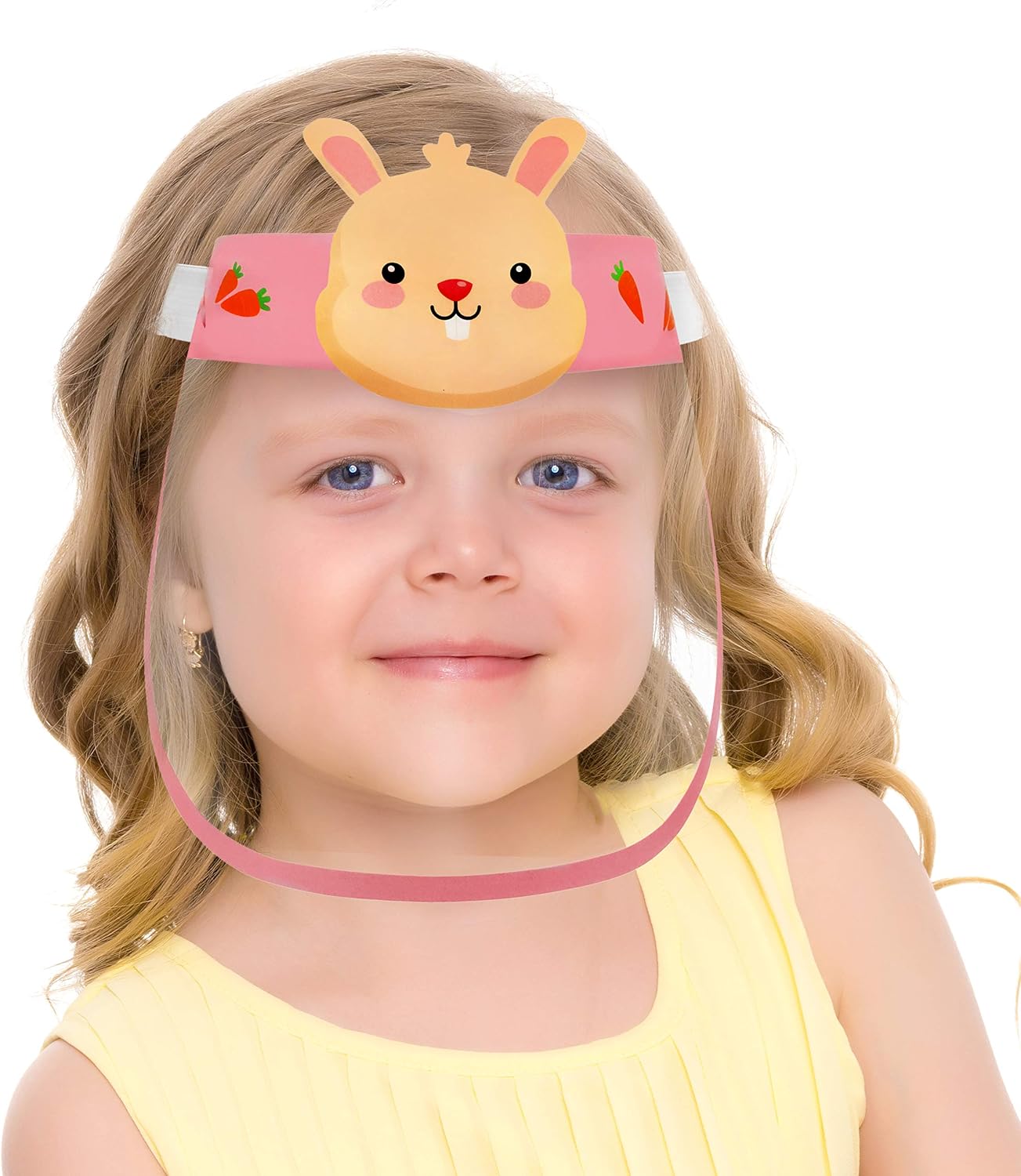 CUTE SMALL KIDS SIZE FACE COVER MASK WITH CLEAR VISOR ELASTIC BAND &CONFORT SPONGE ANTI SUN UV/DUST/SPLASH/SPITTING REUSABLE TRANSPARENT FOR CHILDREN,GIRLS,BOYS,TODDLERS,KID,OUTDOOR SCHOOL ACTIVITIES