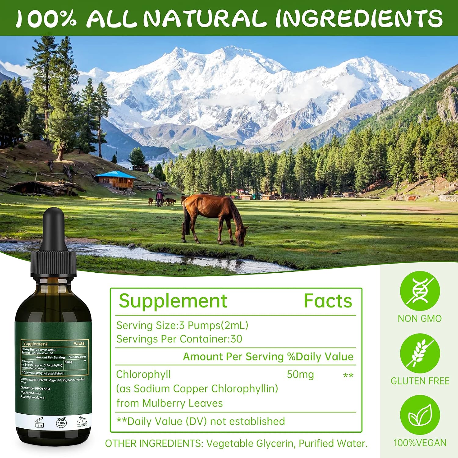 Chlorophyll Liquid Drops (2 Pack-Old Package)