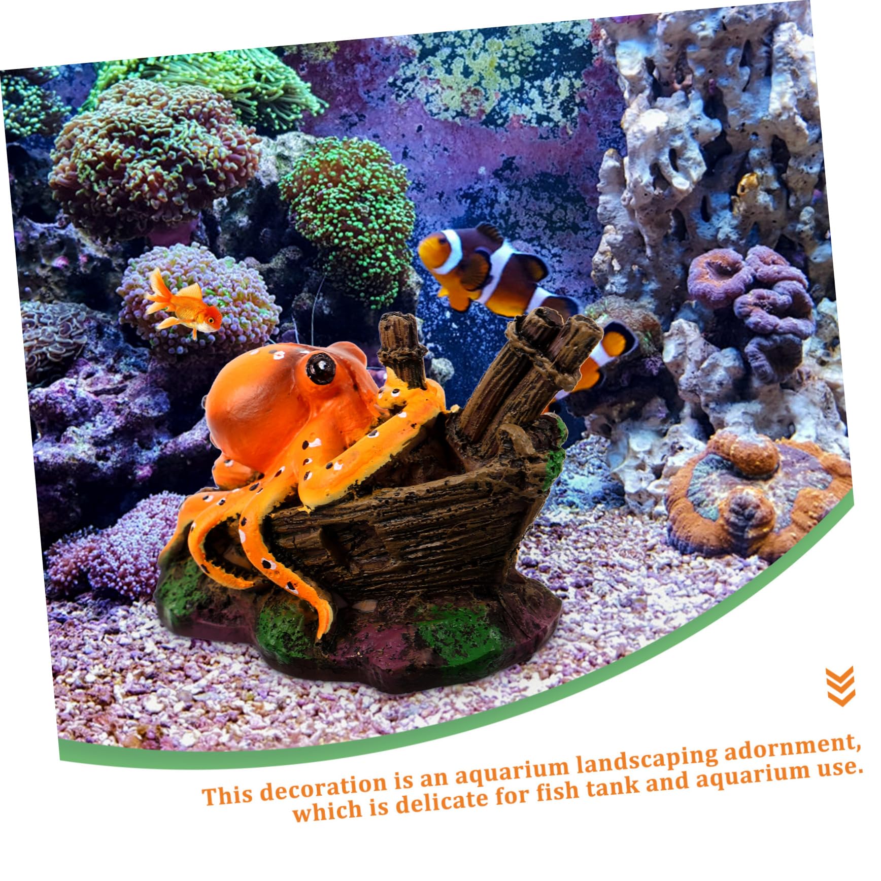 Amazon.co.jp: VICASKY 樹脂製タコ飾り 水族館の潜水艦の装飾 人工海洋