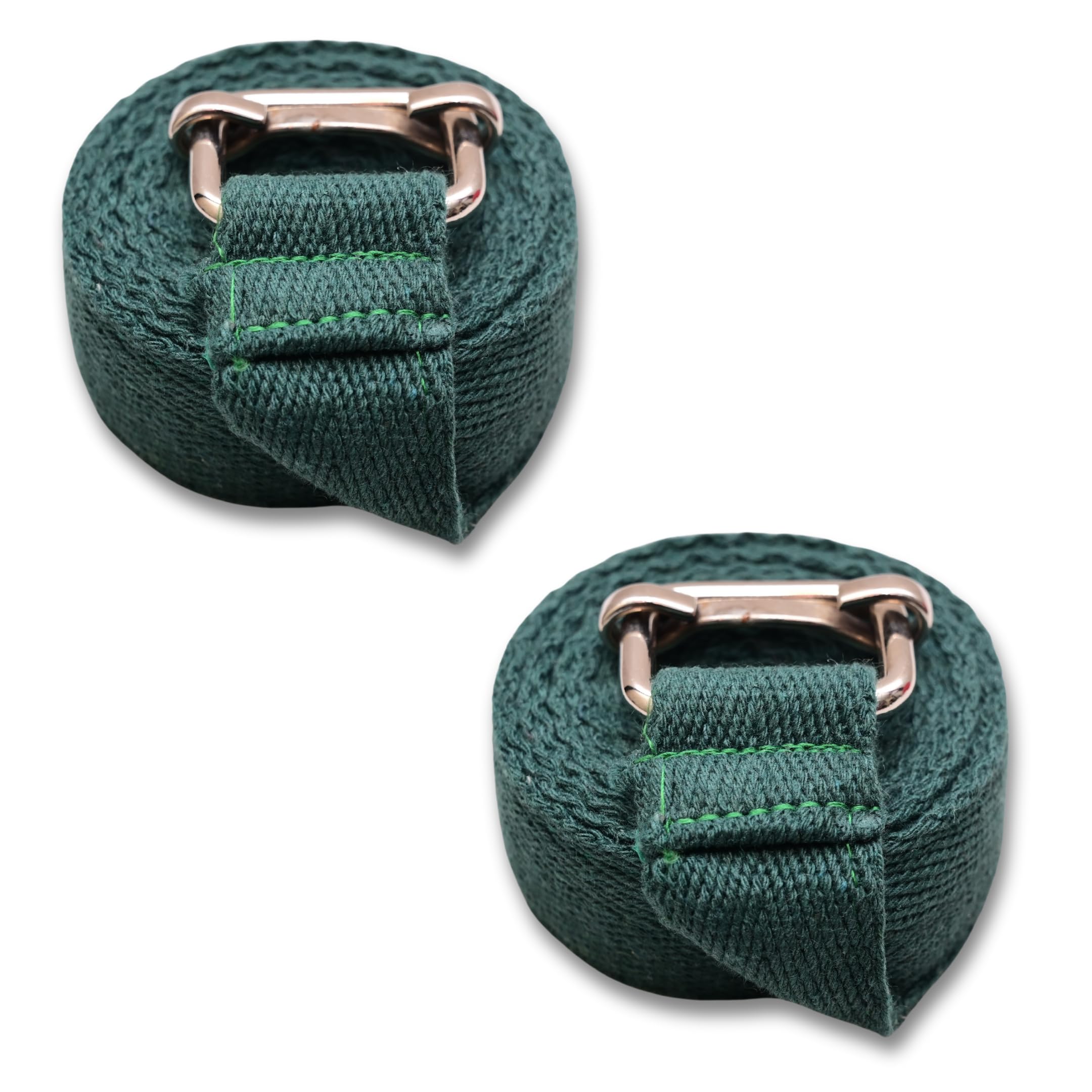 Preeti Yoga Iyengar Belt | Yoga Straps For Women and Men For Stretching | Ideal for Yoga, Pilates, Therapy, Dance, Gymnastics & Flexibility (1Meter, Military) (Pack Of 2)