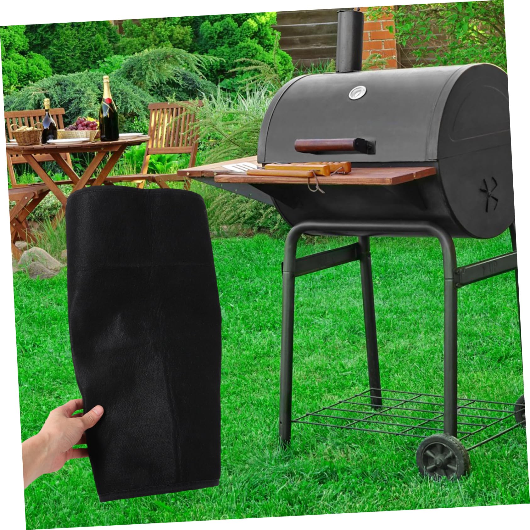 OUNONA Tappeto Ignifugo per Fireplace Semicircolare in Poliestere e PVC, Resistente alle Alte Temperature e Protettivo per Pavimenti, per Camping e Cucina
