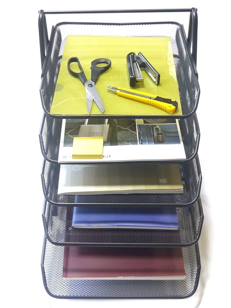 Amazon.co.jp: ziparich 書類トレー 5段 組み立て式 メッシュ