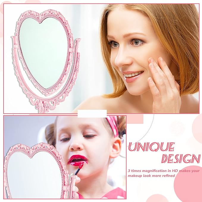 Espejo de Maquillaje Jetec Forma de Corazón Giratorio 360° miniatura 5