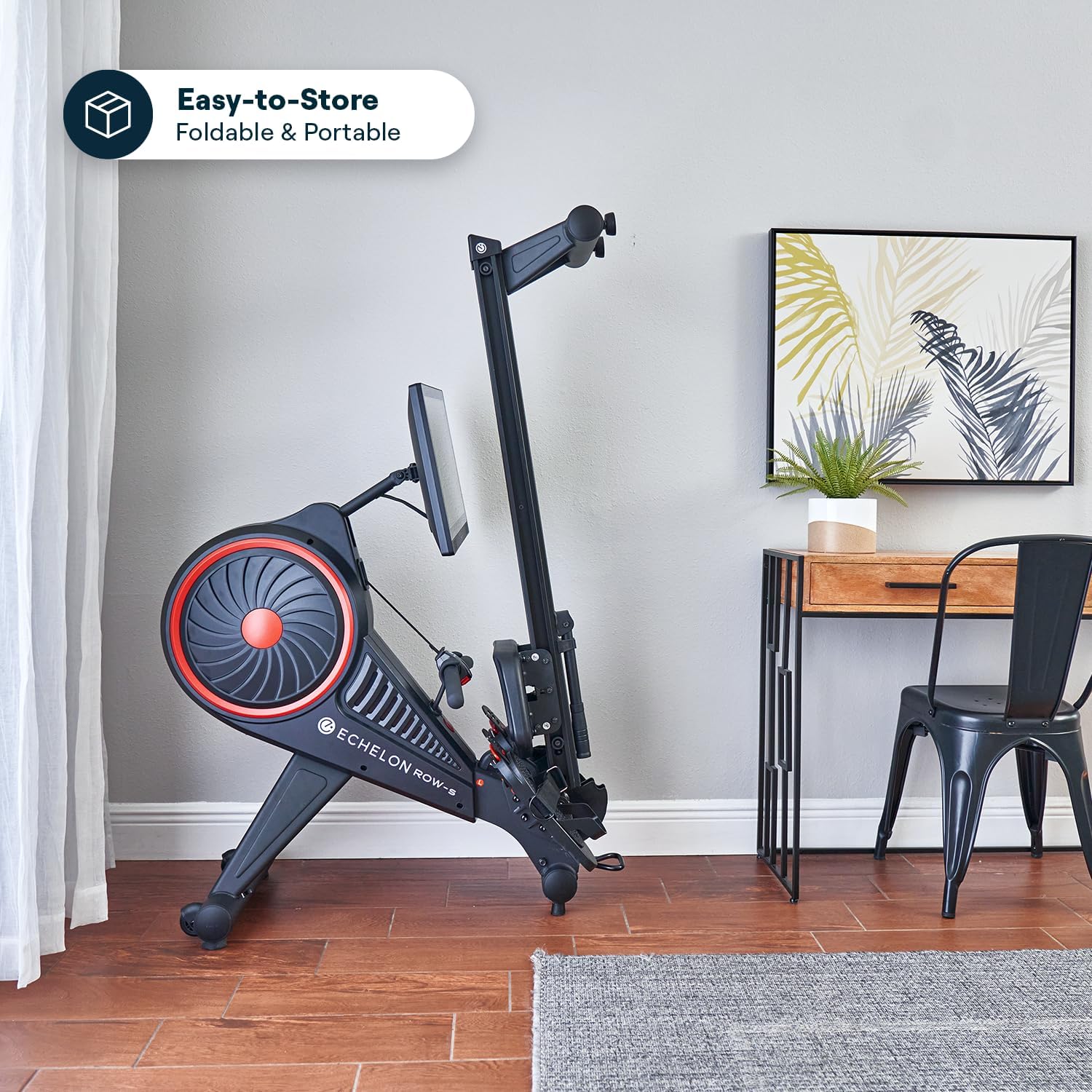 Echelon Row S, + 30-Day Free Echelon Membership, 22in Screen, Indoor Rowing Machine, Rower for Home Gym, Live and On-Demand Classes, Total Body Workout, Low Impact, (Renewed Premium)