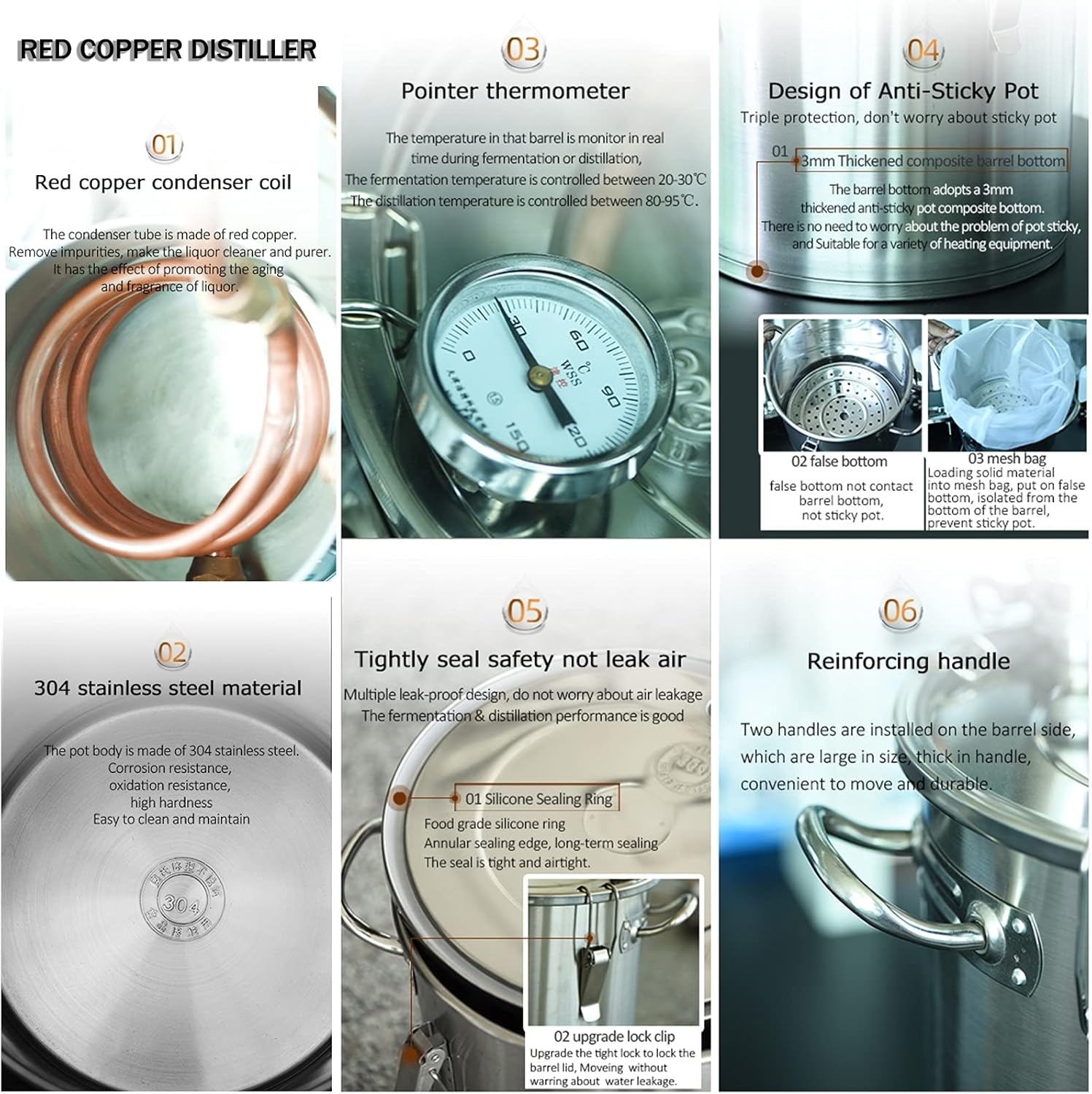 AIZYR Multipurpose Wine Maker Kit, Water Alcohol Brewer with Stainless Steel Cup for DIY Whiskey, Brandy