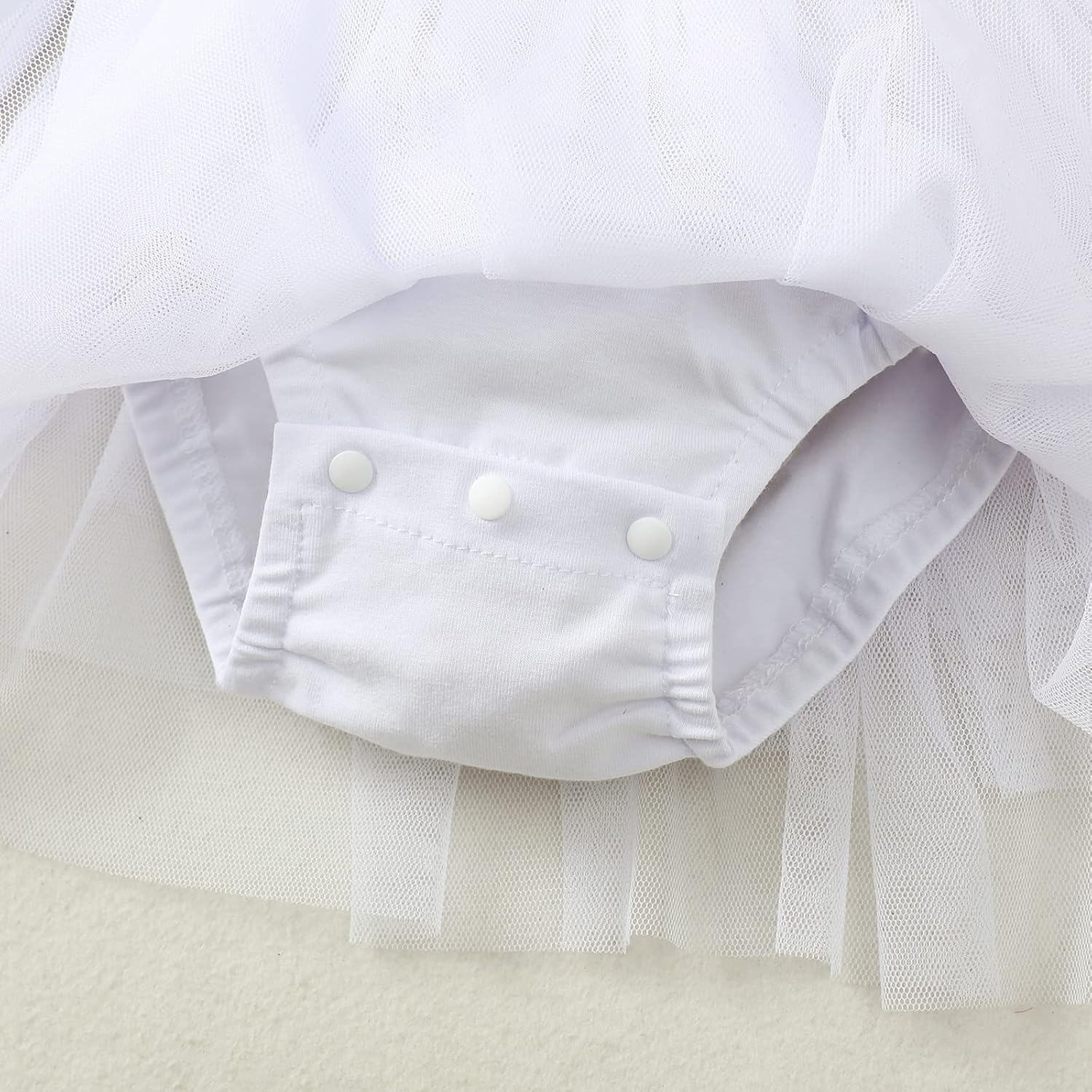 Baby Girl Ruffle Sleeve Romper Dress Outfit Newborn Princess Tulle Dresses Infant Jumpsuit Tutu Skirt Set Clothes - Image 7