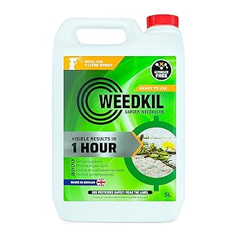 Weedkil Fast Acting Weed Killer 5l Harmless To Children Pets Once Dry Glyphosate Free Organic Natural Effective Within 24 Hours All Year Round Amazon Co Uk Garden Outdoors