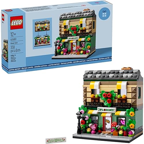 LEGO Flower Store Building Set 40680 - Collectible Model Shop with Interior Details - Customizable Design - Great Gift for Adult and Teen Builders - 337 Pieces