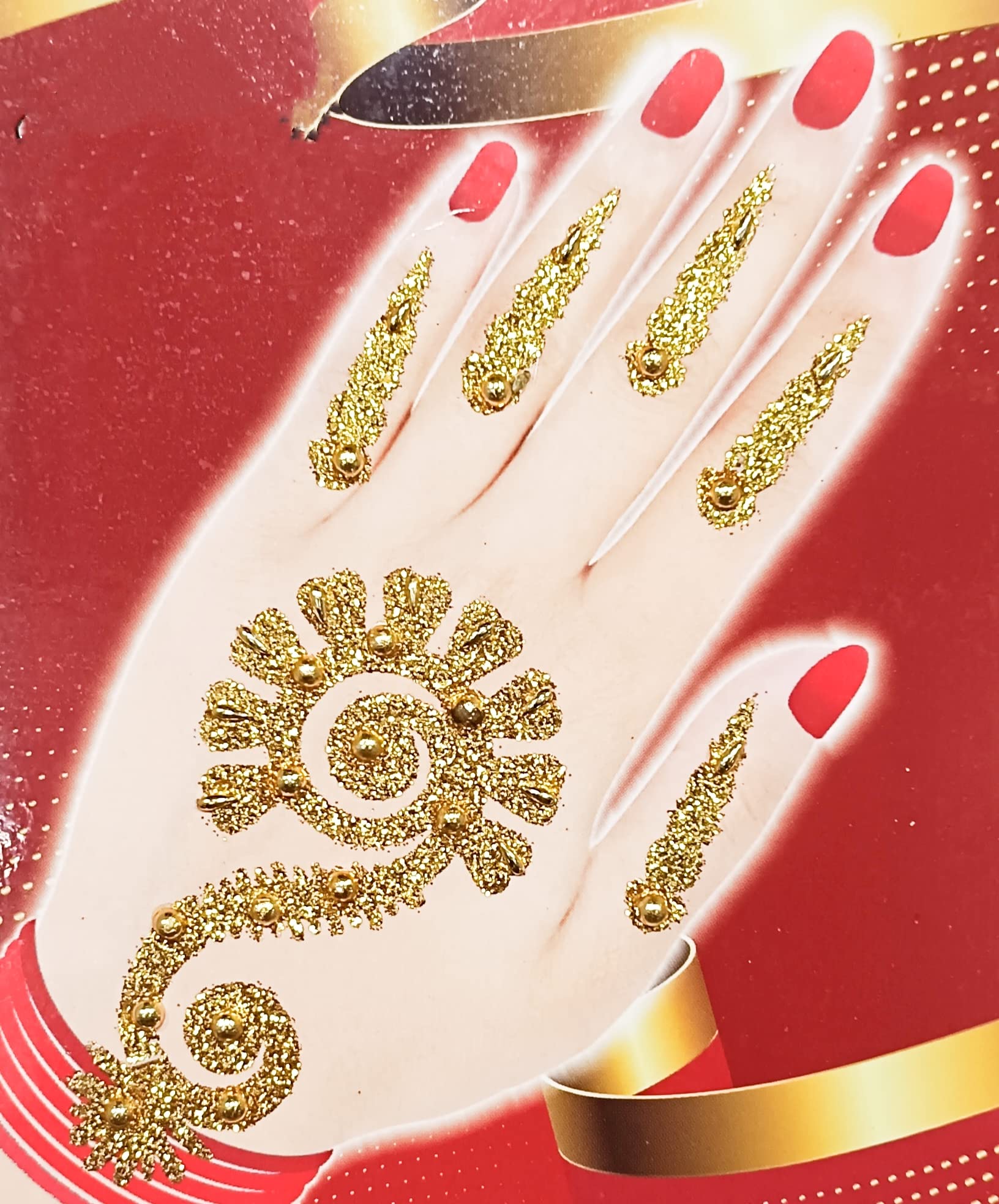 Bridal Hand designing Removable tatoo stickers set of 2-image-7