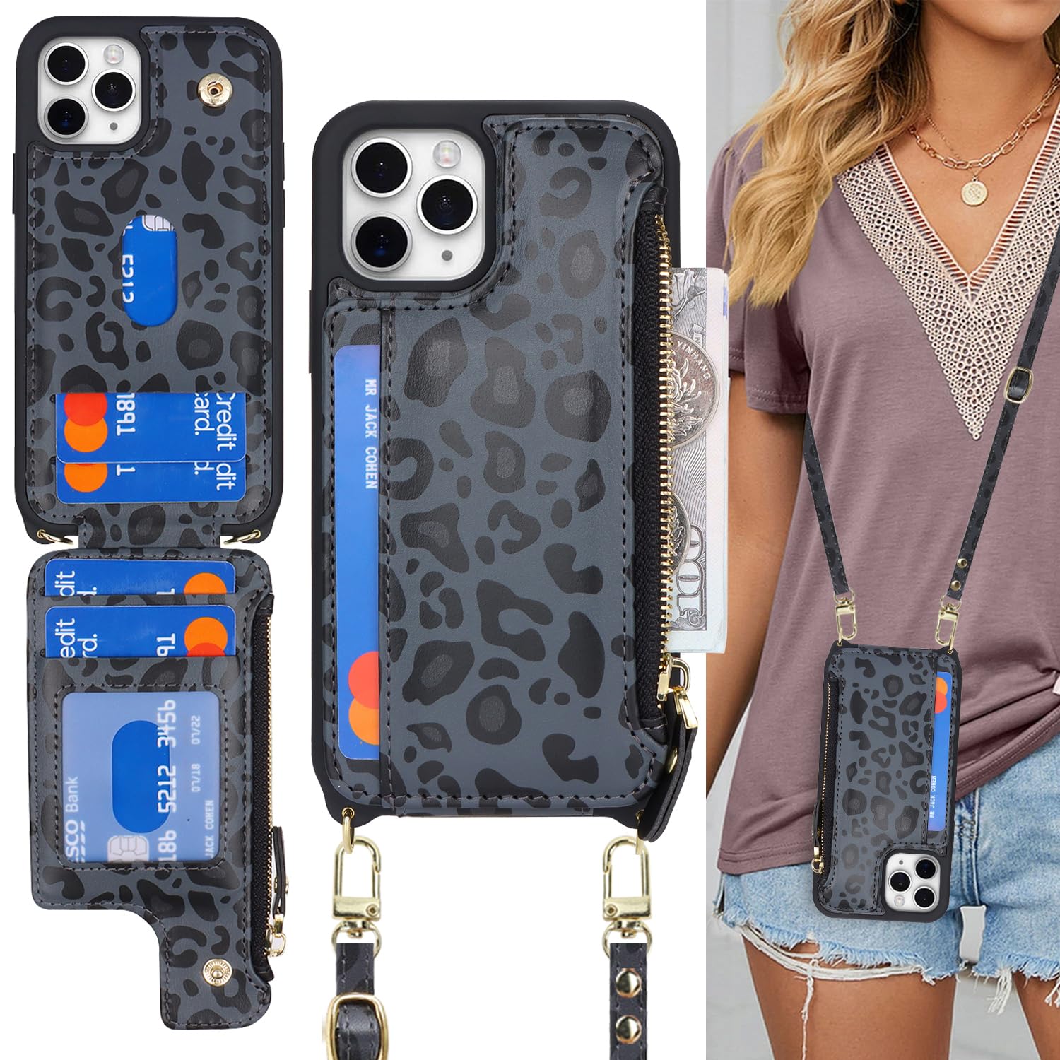 Phonecover Lover – Collana Per Smartphone Con Custodia Porta Carte E Monete – Compatibile Con IPhone 11 Pro