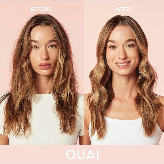 OUAI Medium Hair Bundle - Anti-Frizz Creme, Shampoo, and Conditioner (3 Count: 6 Oz/ 10 Oz/ 10 Oz)