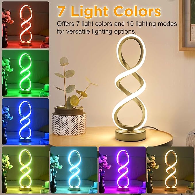 Lámpara de Mesa RGB Táctil Adebime 7 Colores LED miniatura 4