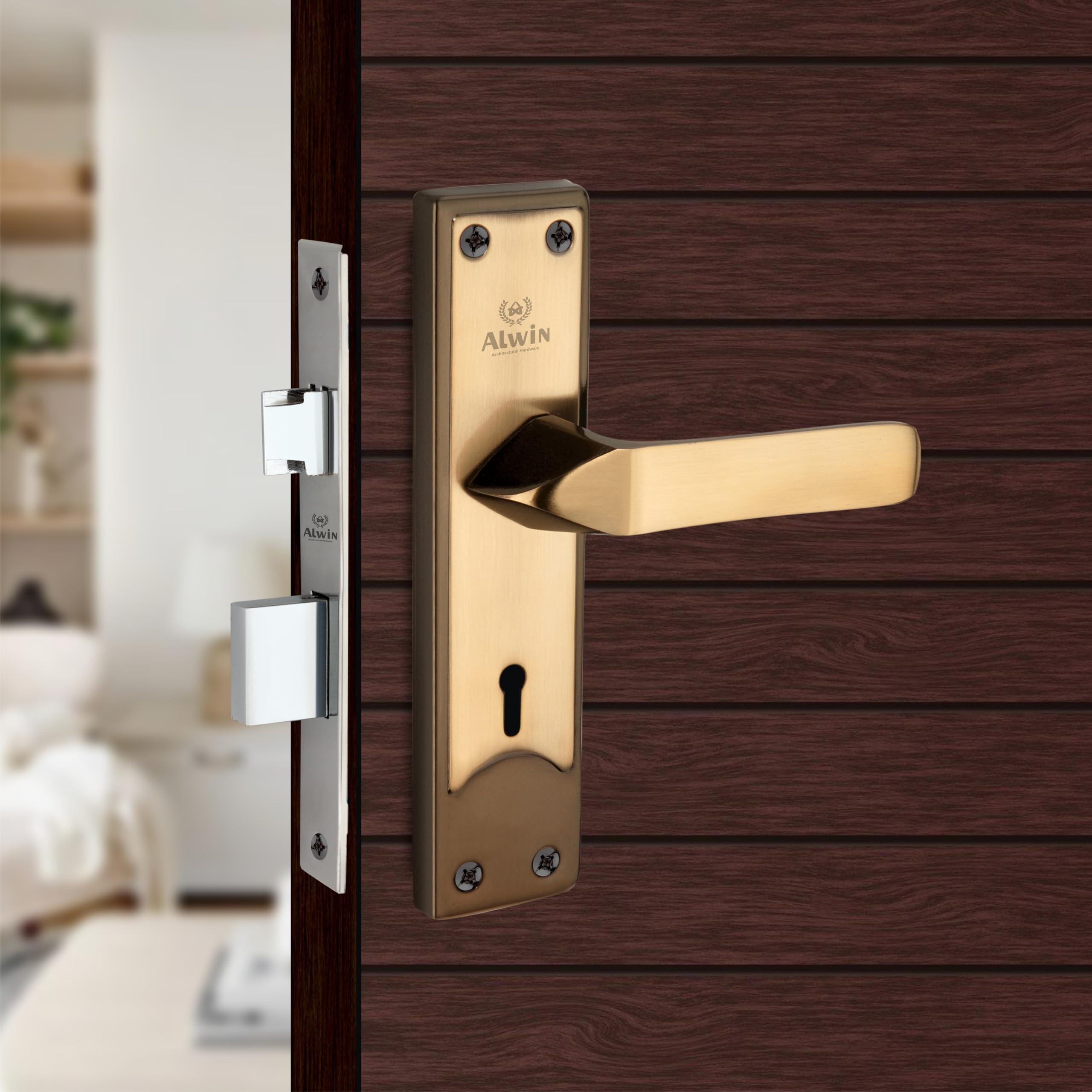 Alwin Stinger Mortise Lockset - 6 Lever, 3 Keys -9