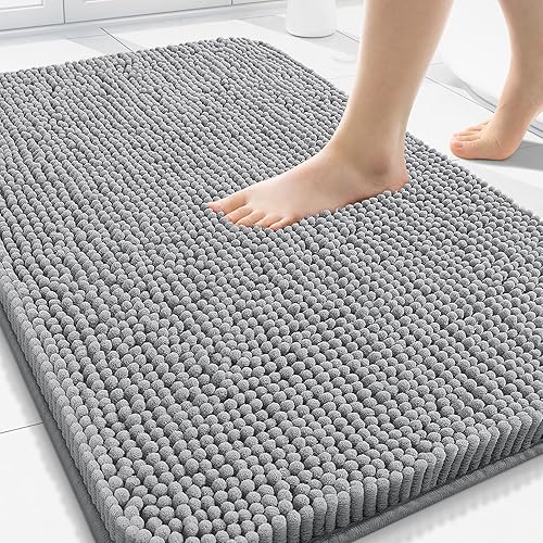 Miniatura 51 de Arotive Alfombras de Baño 30x20, Alfombras de Baño de Chenilla Shaggy Extra Suaves y Absorbentes, Lavables a Máquina con Respaldo de Goma