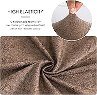 Vista 4 de FORCHEER - Juego de 2 fundas para taburete de bar con respaldos, aspecto de cuero, para taburetes de bar de respaldo corto, extraíbles y lavables