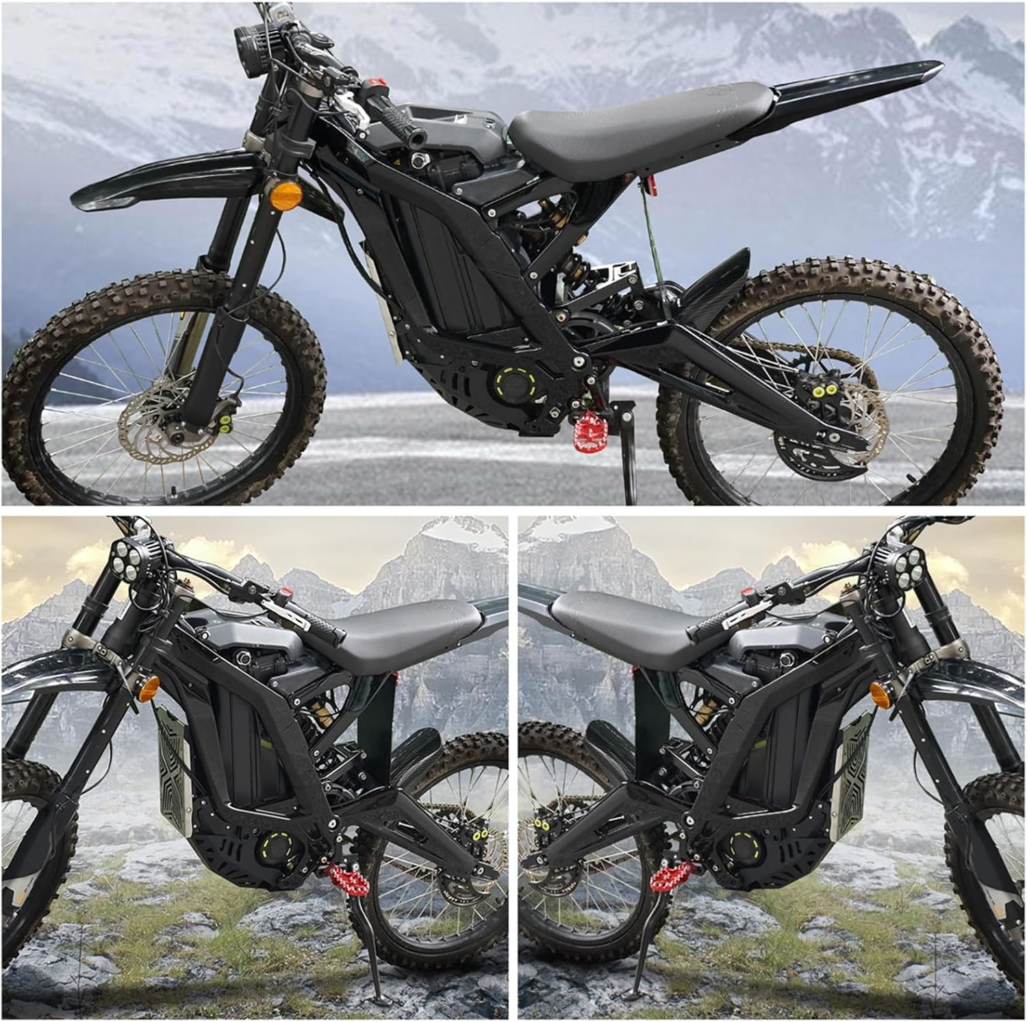 Body Frame Protective Cover Fit For Sur-Ron Light Bee X, Body Frame Protector Guard Sticker, E-Bike Accessoires for Sur-Ron (Black)