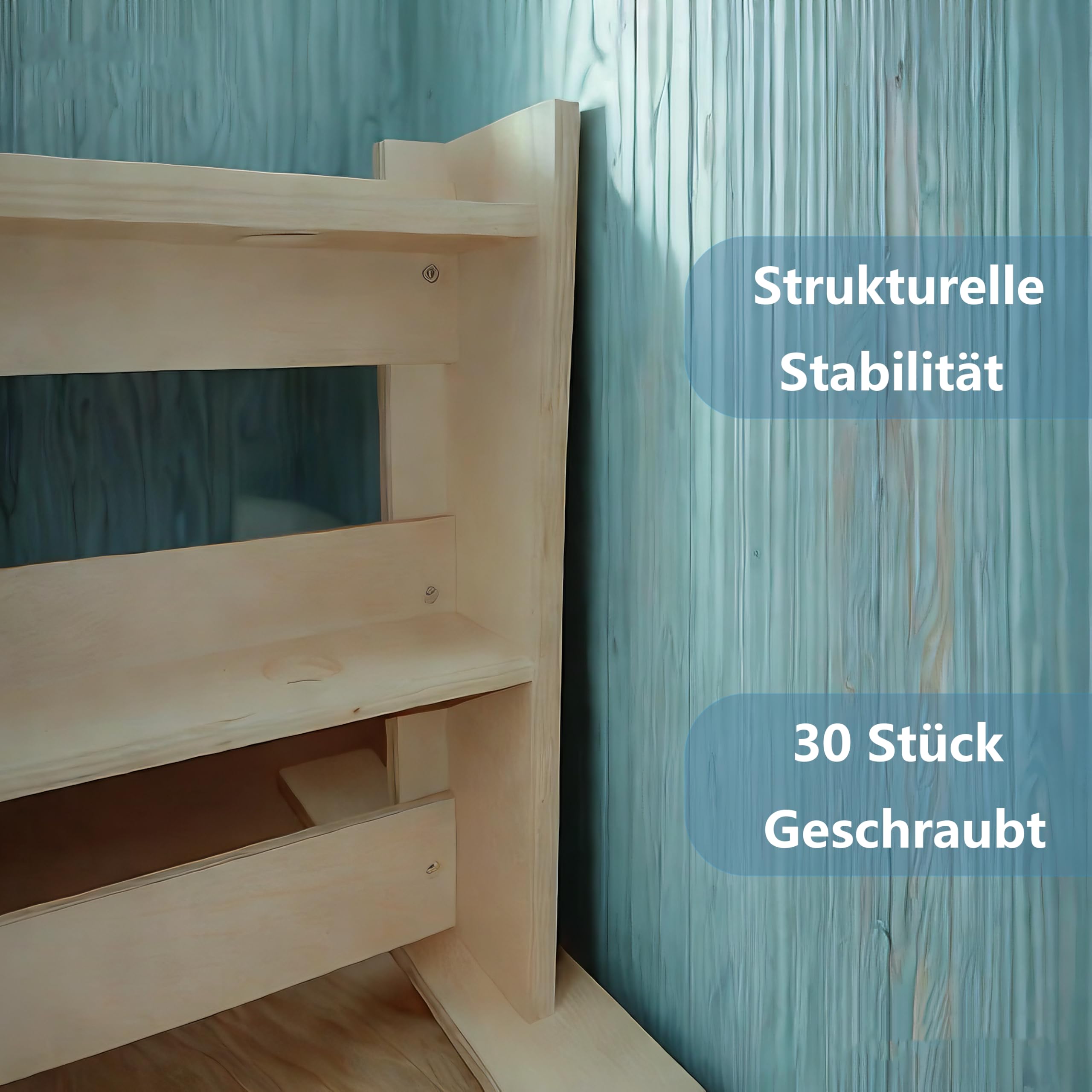 Hobby Horse Stall, Steckenpferd Stall für 3 Pferde, Hobby Horse Ständer, Holzstall Pferdestall Pferdehalter