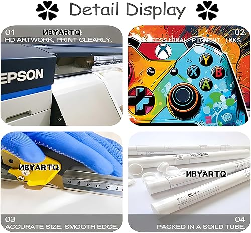 Miniatura 6 de 3 piezas de arte de pared para videojuegos, retro, acuarela, cuadros coloridos de neón, lienzo, impresiones para habitación de niños, sala de