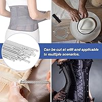 Vista 7 de PATIKIL 24 corsés en espiral de acero de metal, deshuesado de metal de 13.7 pulgadas con 24 puntas de deshuesado de acero, estructura