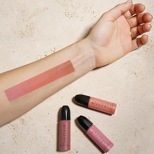 Vista 4 de MINERAL AIR Kit de tez + rubor, 6 piezas, spray de maquillaje con base AirMist con infusión - Incluye imprimación, corrector, hidratante y pigmento