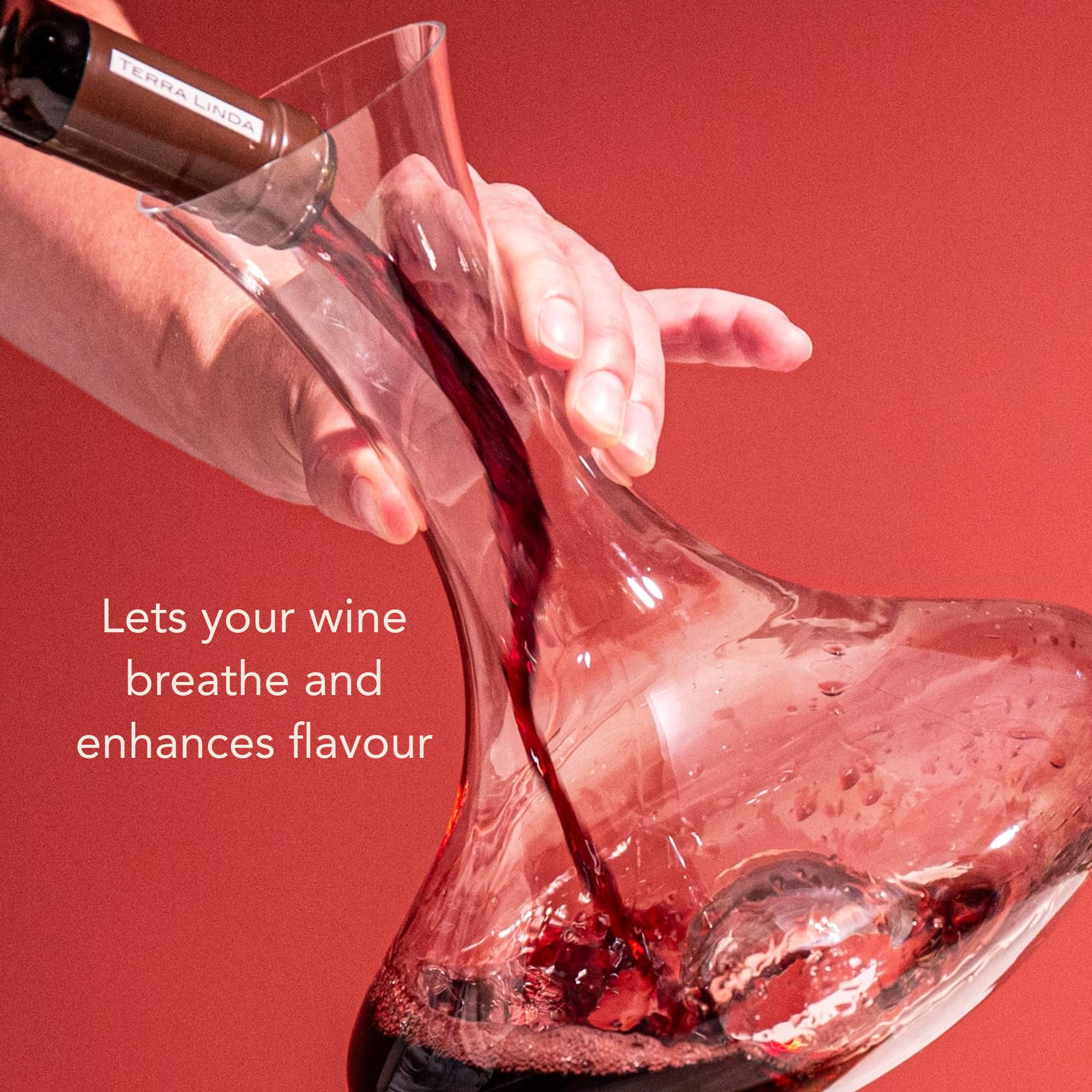 Vacu Vin Swirling Carafe | Crystal Glass Wine Decanter