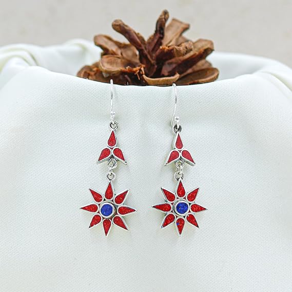 Joyas De Plata Para Mujer, Colgantes Tibetanos Grandes Con Piedras Semipreciosas Turquesas Y Coral, Online Y Tiendas Madrid Cent