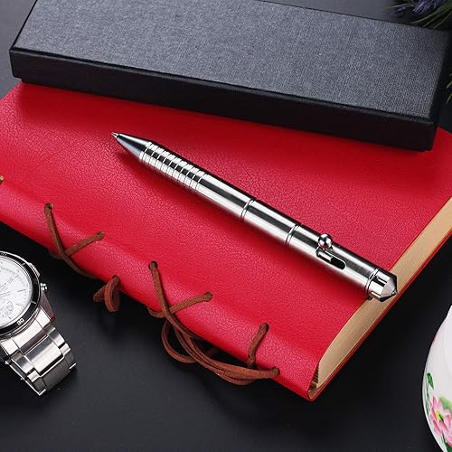 Miniatura 5 de SMOOTHERPRO Bolígrafo de acción de perno de titanio con lado de tungsteno para oficina de negocios, temblor, parkinson, escritura de firma