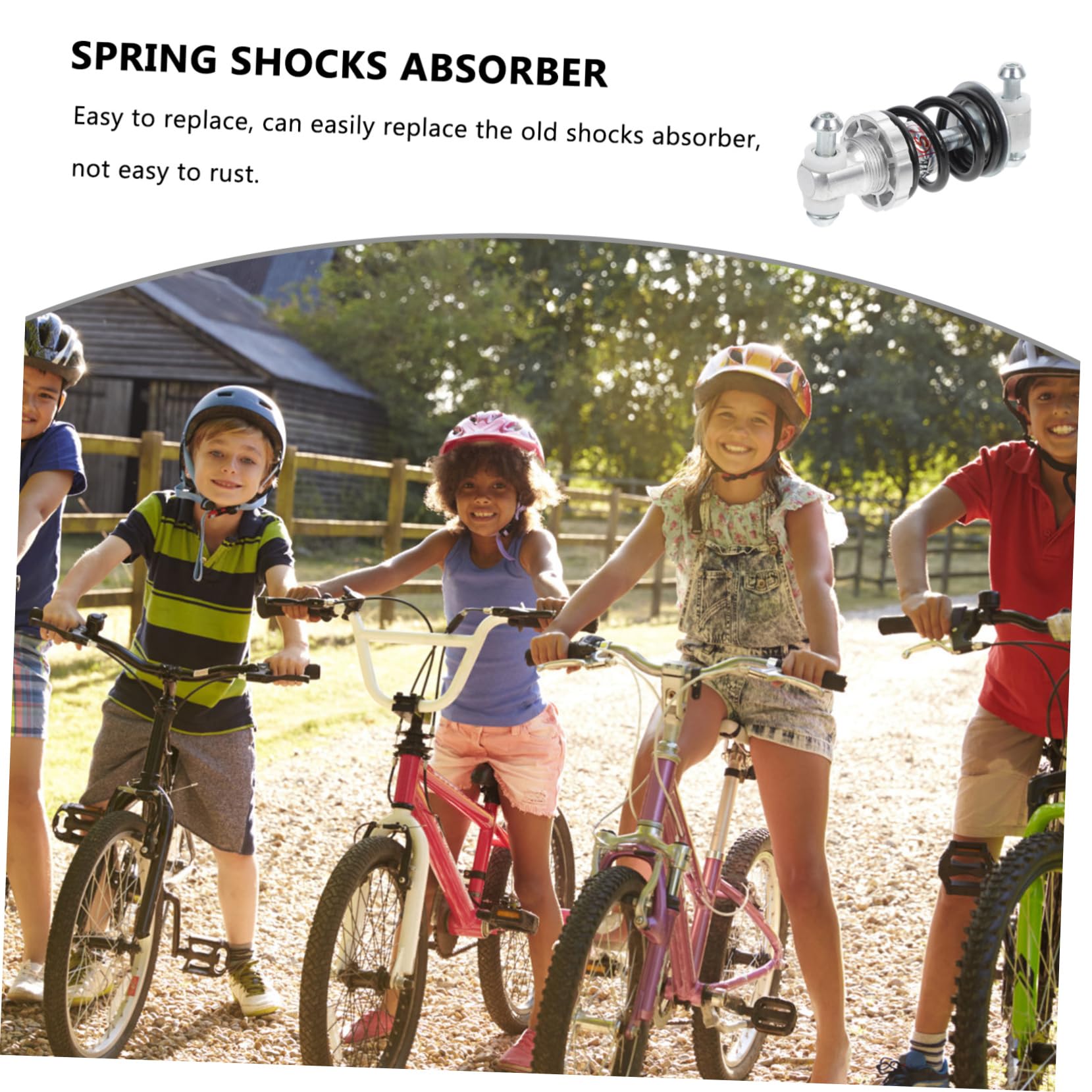 Balacoo Electric Bike Rear Coil Spring Suspension for Mountain Bikes Easy to Install Shock Absorbers for Enhanced Stability and Safety Compatible