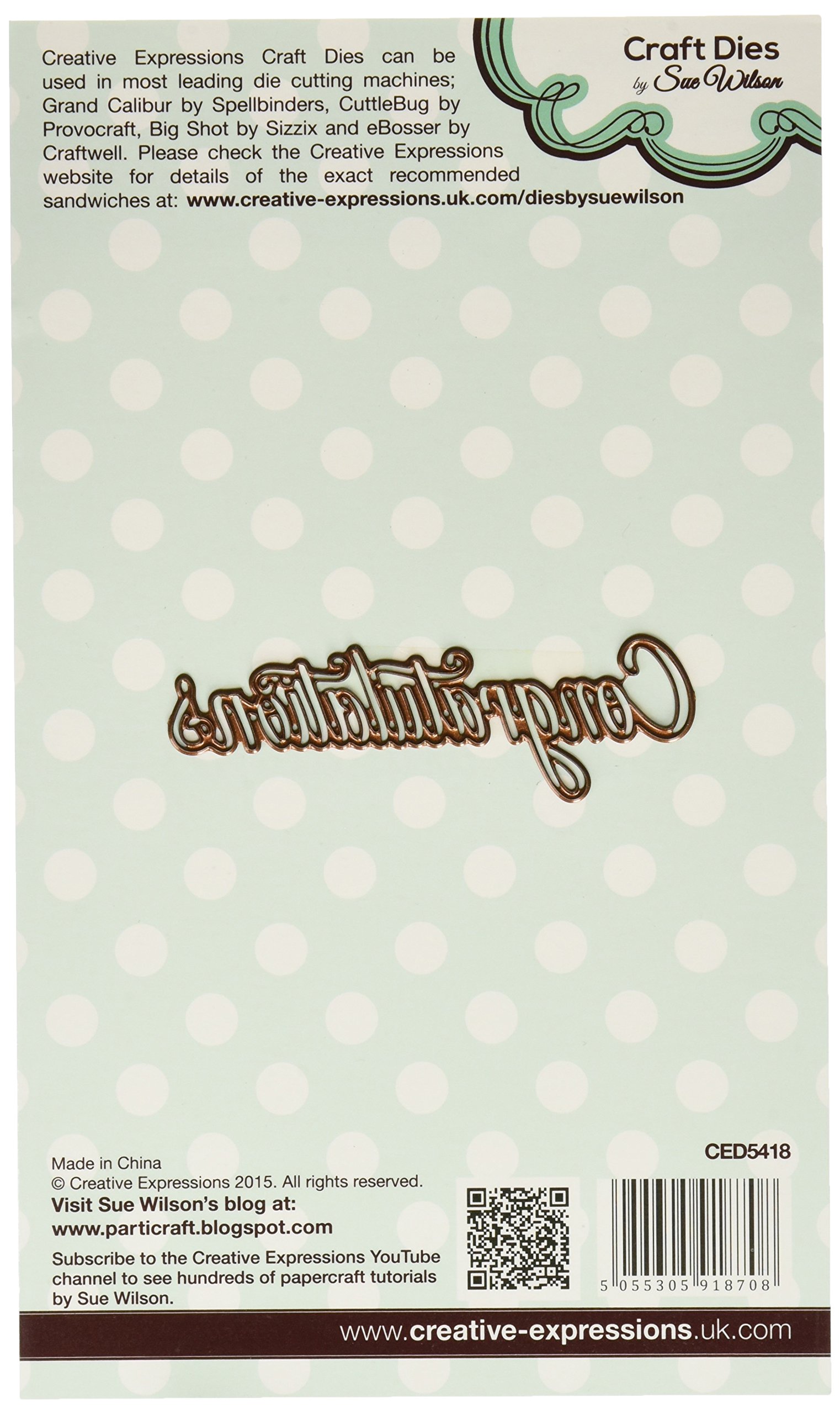 Expression Collection CED5418 Congratulations Dies