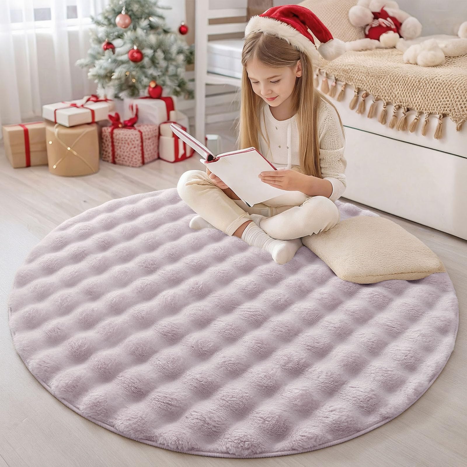 Homaxy Hochflor rutschfeste Teppich Wohnzimmer