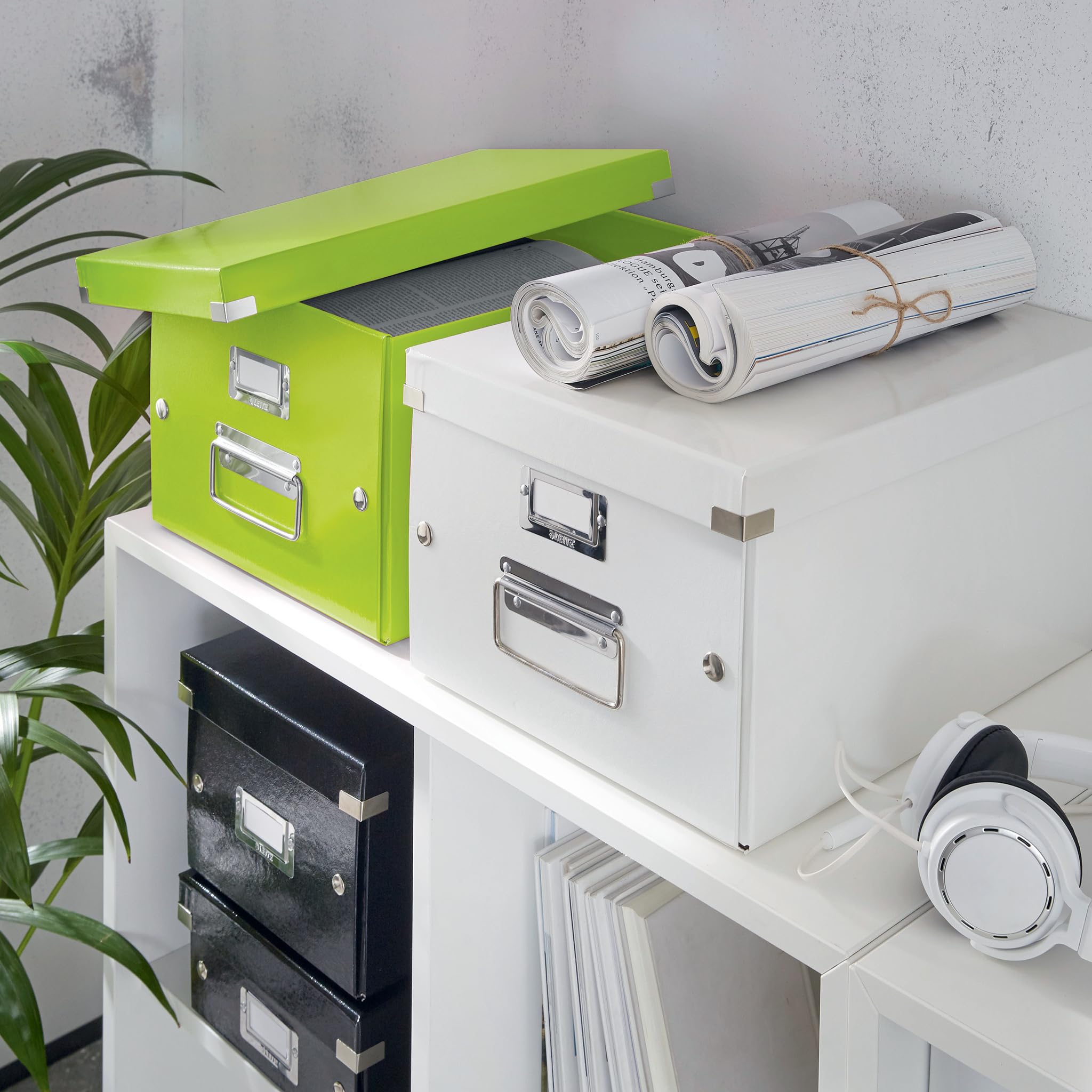 Leitz 60420054 DVD Storage Box, Click and Store Range, Green