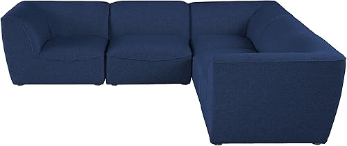 Miniatura 4 de Meridian Furniture Miramar Collection Modern | Seccional modular tapizado con textura de lino contemporáneo, 109 pulgadas de ancho x 109 pulgadas de