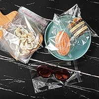 Vista 6 de Geyoga 240 bolsas de celofán de plástico transparente de 4 tamaños, resellables, autoadhesivas, para galletas de caramelo, envoltura decorativa