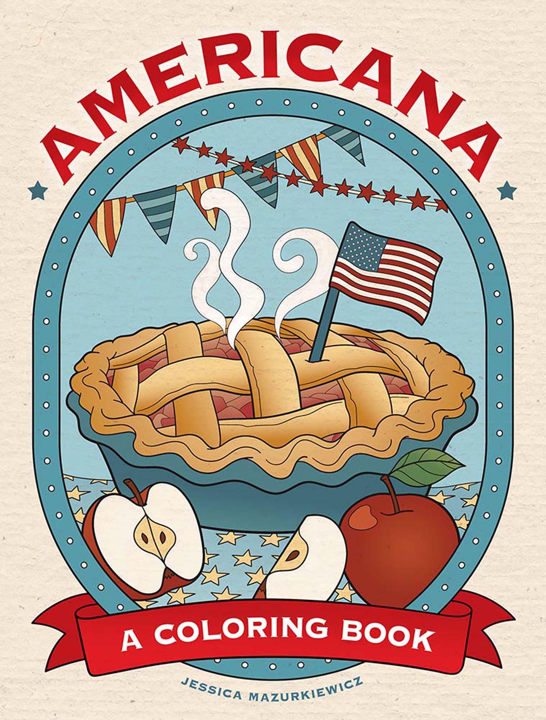 Americana: A Coloring Book by Jessica Mazurkiewicz (Paperback Book)