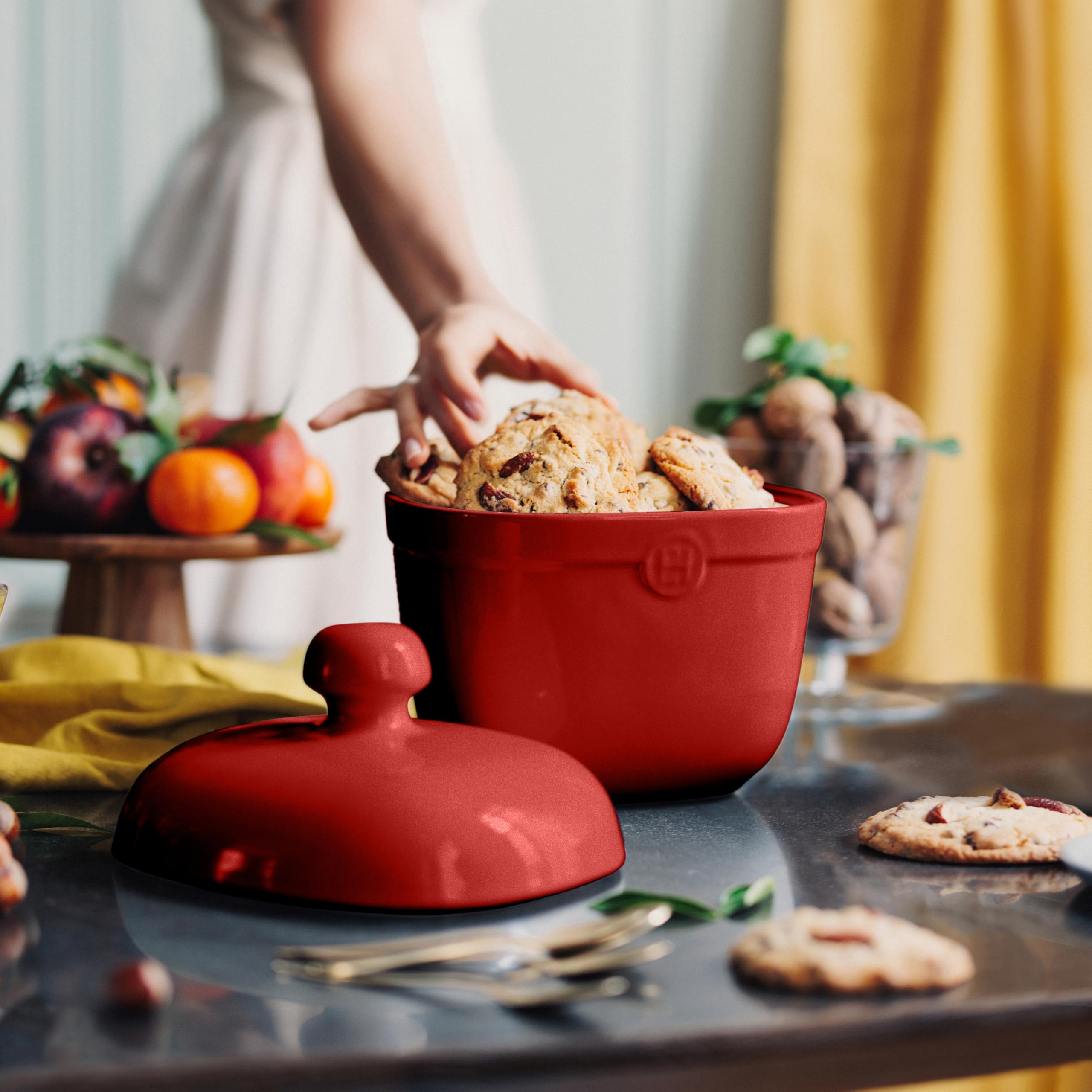 Amazon.com: Emile Henry Made in France Ceramic Cookie Jar -2.75 Qt