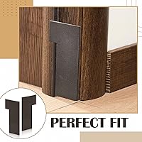 Vista 4 de Zonon Sellos autoadhesivos para esquinas de puerta, burletes para puerta, marco de sellado de espuma para protección contra la intemperie, Marrón