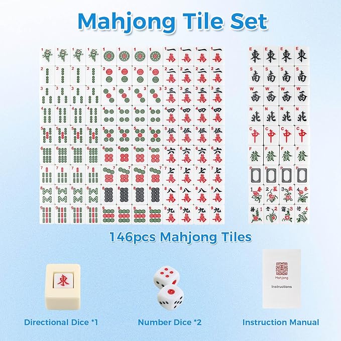 Juego de Mahjong Profesional 146 Fichas con Estuche miniatura 4
