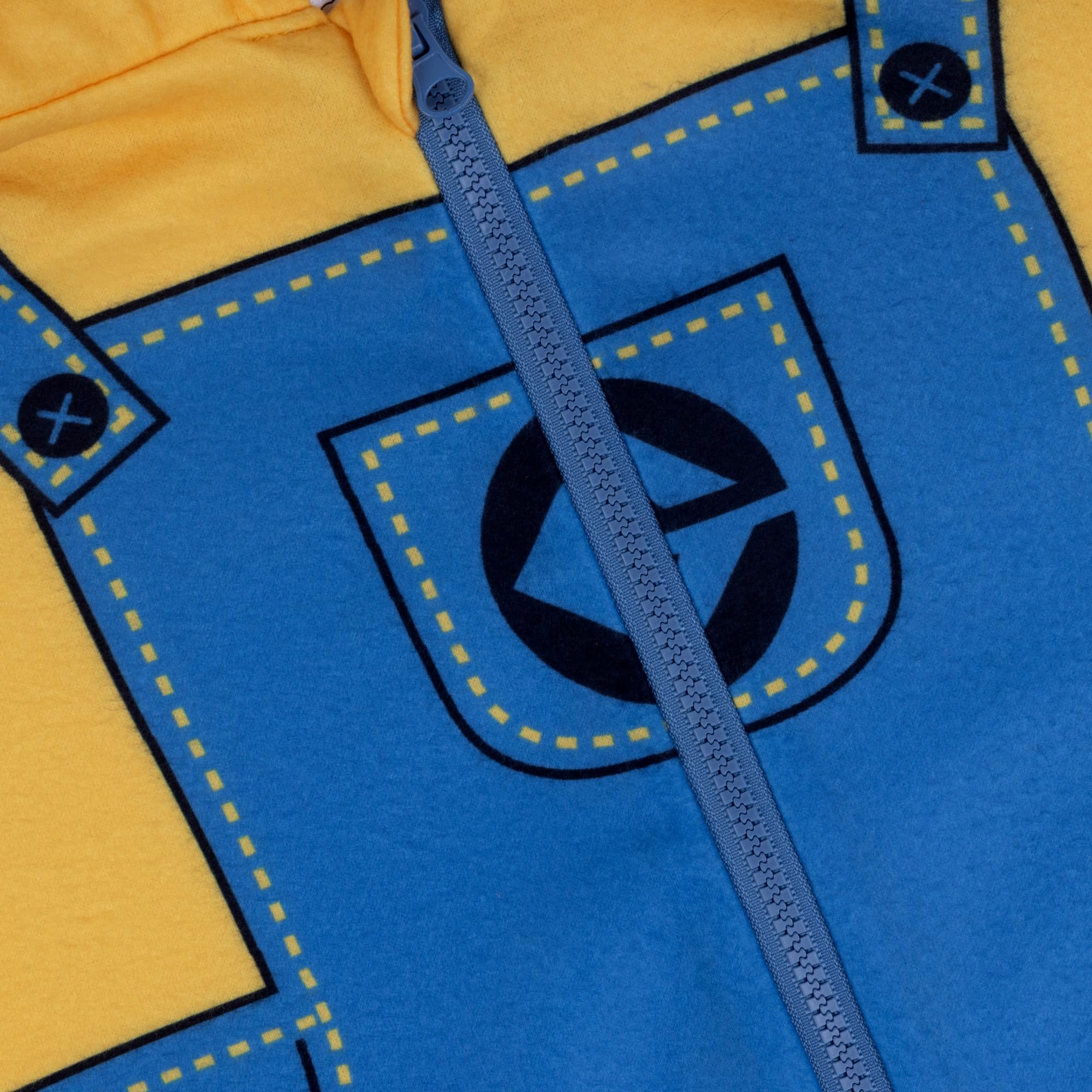 Minions, Costume Morbido Tutina con Cappuccio per Bambini, Yellow/Blue, Giallo