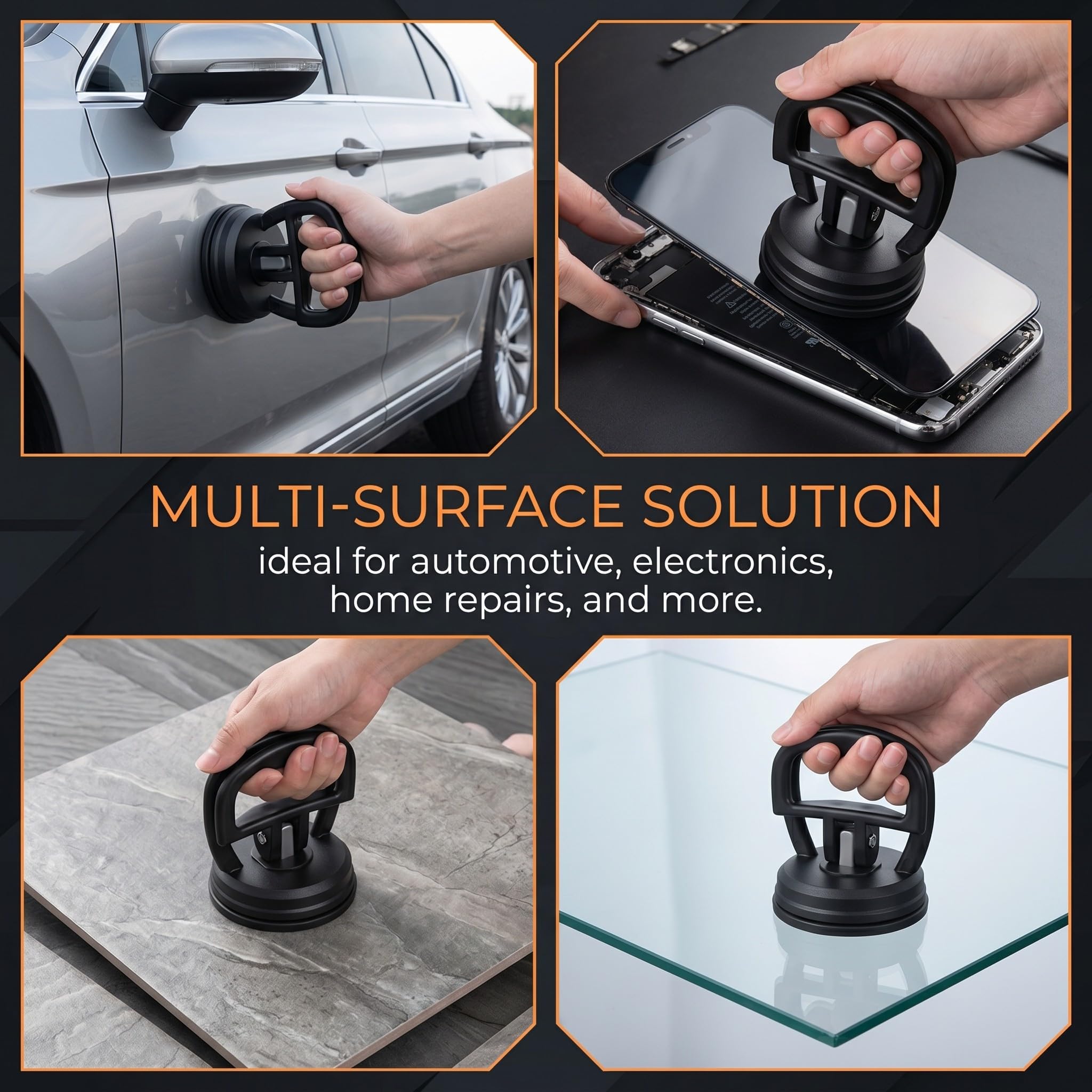 Ventosa Per Carrozzeria Auto, 2 Pezzi Kit Riparazione Ammaccature Con Ventosa Forte Nero, Estrattore Per Rimuovere Ammaccature Rapidamente, Misura Standard