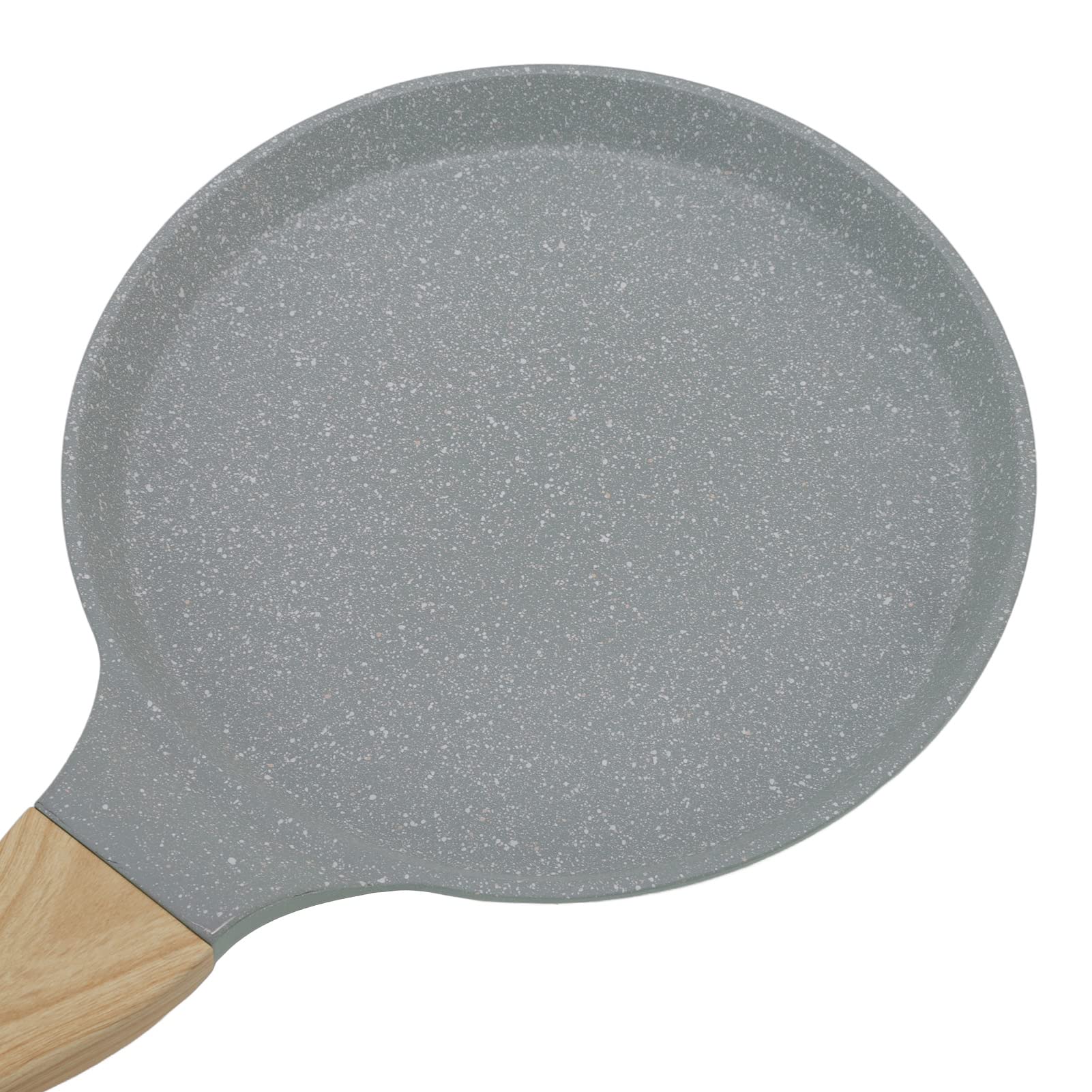 Cryfokt Błyszcząca Zielona Patelnia z powłoką nieprzywierającą 10-calowa Patelnia ze Stopu Aluminium z ergonomiczną, chłodną rączką Omlet Naleśnik do Gotowania Jajek do Kuchenki Kuchennej Łatwa w