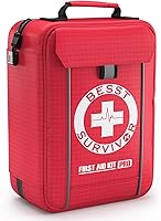 Vista 11 de Kit de primeros auxilios de 401 piezas con sellos para el pecho - Etiquetado, expandible y montable, kit médico de emergencia para el hogar