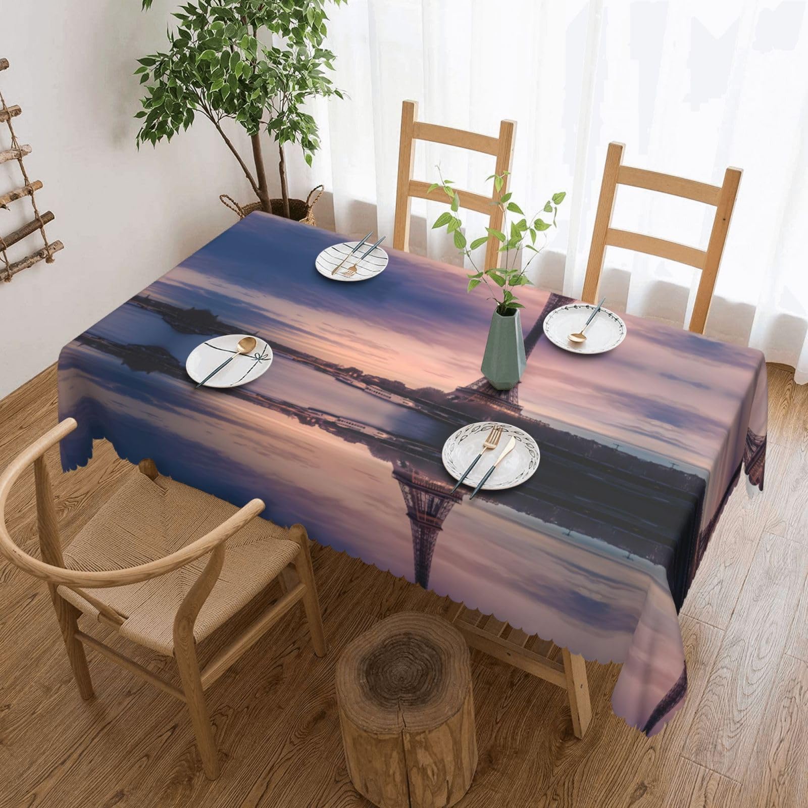 MROWYC Eiffel Tower Printed tablecloths are suitable for hotels, picnics, and parties, and can effectively protect the tabletop