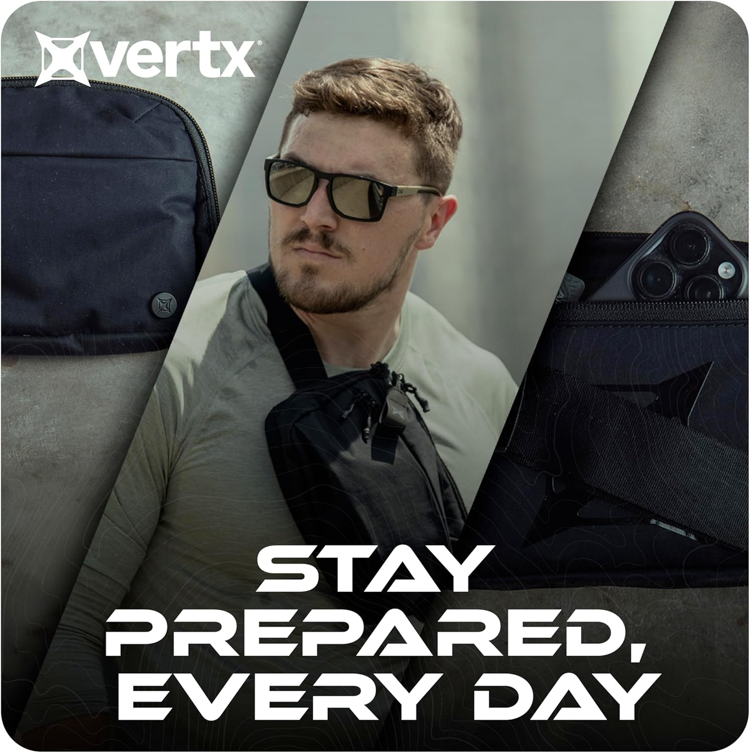 Vertx Everyday Tactical Fanny Pack + - 100% Nylon Fanny Pack for Men and Women with CCW-Ready Design and Rapid Access Tab - Wolf Grey - 2L