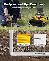 Vista 5 de VEVOR Sewer Camera, 65.6FT Snake Cam with DVR Video, Pipe Inspection Equipment 4.3 inch LCD Screen, Industrial Borescope Endoscope Waterproof IP68