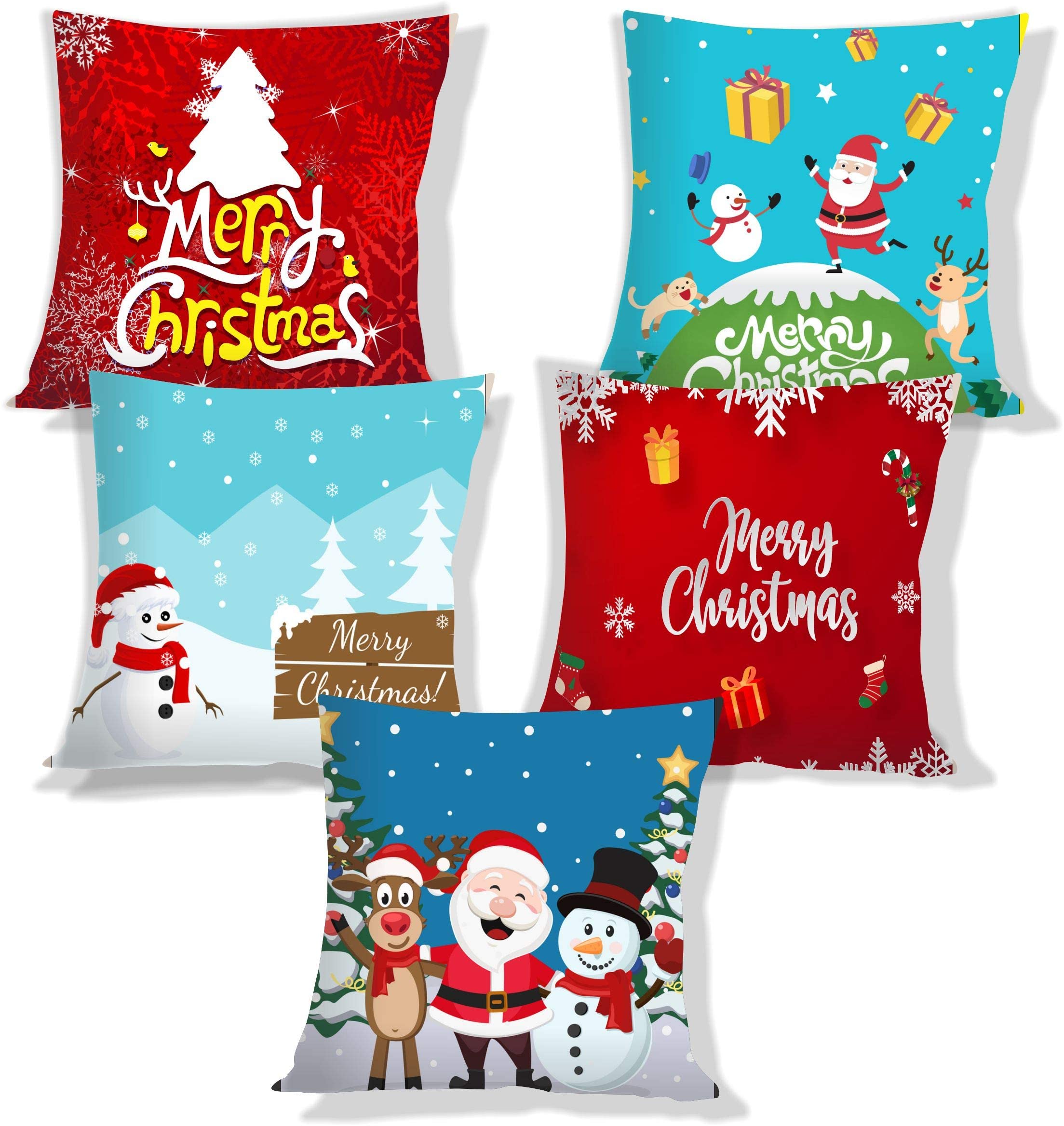 IM FAB Merry Christmas Digital Printed Decorative Canvas Cotton Cushion Cover Set of 5 pcs (12X12 INCH, Merry Christmas) (B09MFQB8N8) Amazon Price History, Amazon Price Tracker