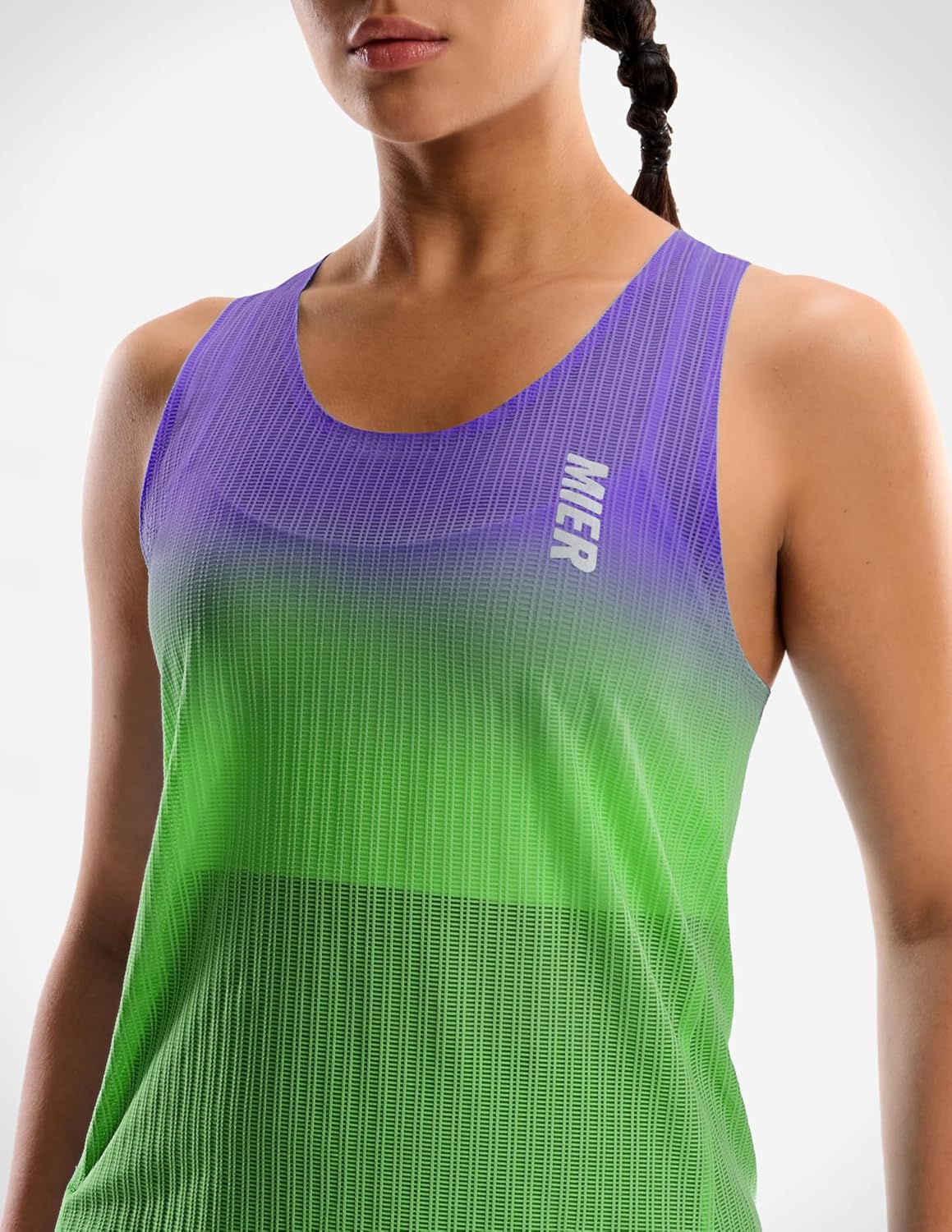 MIER Limitless - Running Tank Tops, Women's Seamless Quick Dry Marathon Racing Singlets, Ultra Lightweight